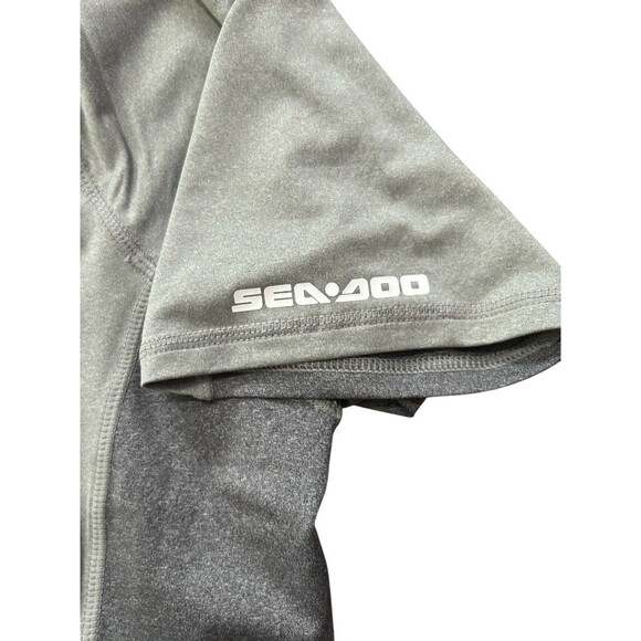 Sea-Doo Men's‎  Short Sleeve Rash Guard Swim Shirt UV Protection NEW XL Gray - Picture 2 of 8